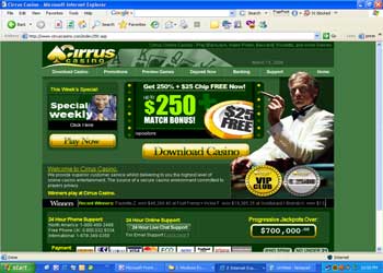 Cirrus Casino Screenshot