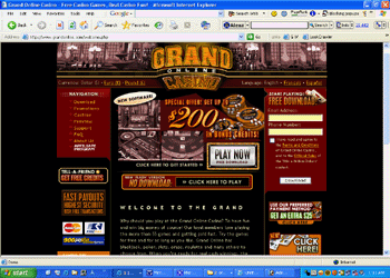Grand Online Casino Screenshot