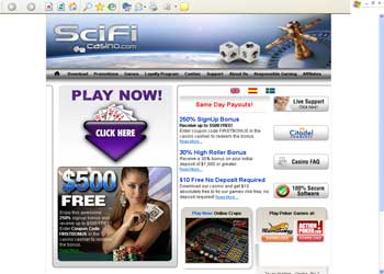 SciFi Casino Screenshot