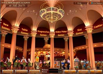 Silver Dollar Flash Casino Screenshot