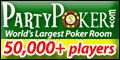 Play where over 50,000 Players Play at Party Poker