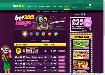 Bet 365 Bingo Screenshot