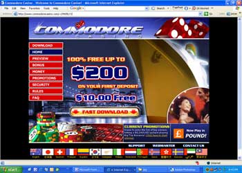 Commodore Casino Screenshot