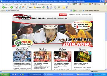 Intertops Sportsbook Screenshot