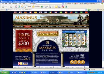 Maximus Casino Screenshot