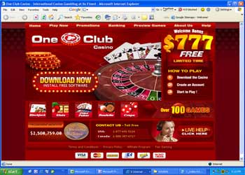 One Club Casino Screenshot