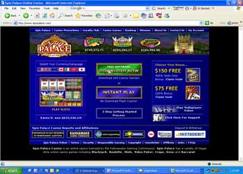 Spin Palace Casino Screenshot