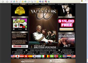 Winners Online Casino Screenshot